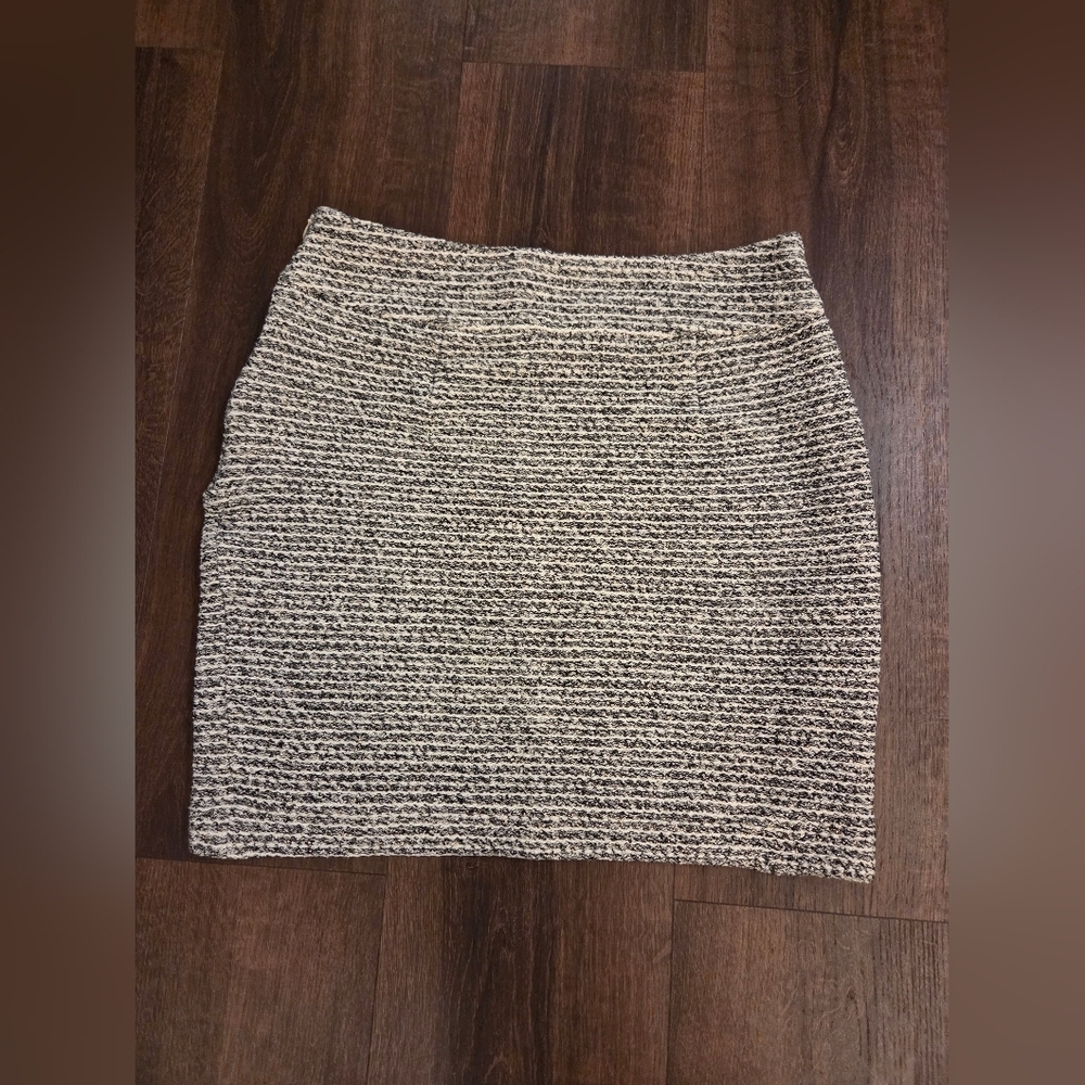 Banana Republic Black and White Shimmer Mini Skirt